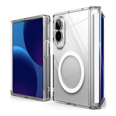4. Ringke Fusion Flap Magnetische MagSafe-Hülle für Samsung Galaxy Z Fold 8 – Transparent