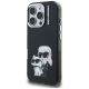 2. Karl Lagerfeld IML Aquarelle Karl & Choupette & Logo iPhone 16 Pro Hülle Schwarz