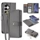 11. Dux Ducis Lawa Lederhülle für Samsung Galaxy S25+ mit abnehmbarer magnetischer Brieftasche – Grau