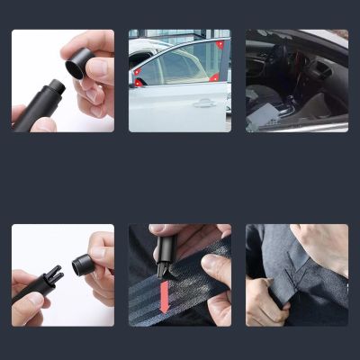 17. Baseus 2 in 1 Auto Sicherheit Fenster Hammer + Sicherheitsgurt Messer grau (CRSFH-0G)