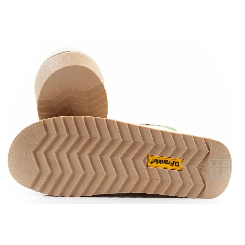 9. Damen Winter Schneestiefel D.Franklin modische Fell isolierte Stiefeletten Beige Grün
