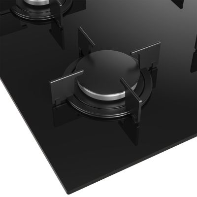 3. Beko HILG64120S Gaskochfeld (4 Kochzonen; schwarz)