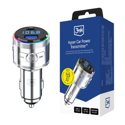 3-in-1-Sender, 48 W, QC, PD, PPS, USB-C, USB-A, 3mk Hyper Car Power Transmitter
