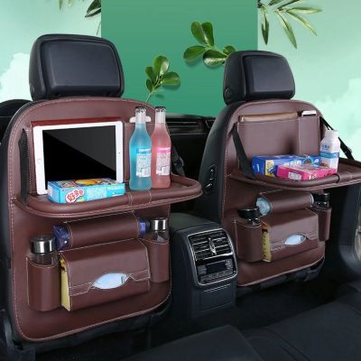 7. Autositz Organizer Sitzschoner Sitzbezug Ablage Mini Autotisch schwarz