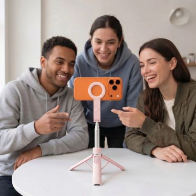 11. Tech-Protect L11S MagSafe Bluetooth-Selfie-Stick – Pink
