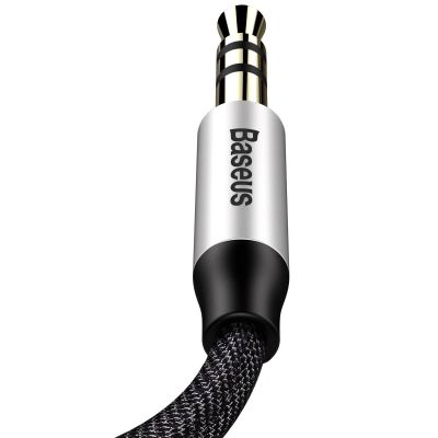 8. Baseus Yiven M30 Stereo-Audiokabel AUX 3,5 mm Mini-Klinkenstecker 1,5 m silber-schwarz (CAM30-CS1)