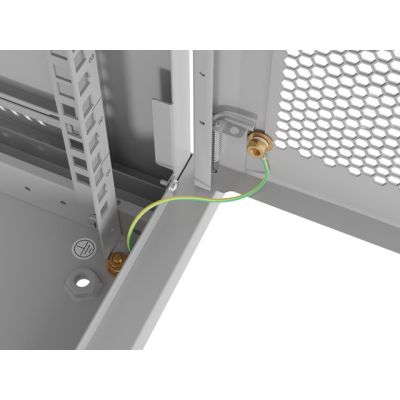 5. Lanberg 19" 9U 600X450 grauer Wandschrank mit perforierten Türen (flach verpackt)