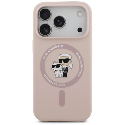 3. Karl Lagerfeld Silikon Karl&Choupette Ring MagSafe Case für iPhone 17 Pro - Pink
