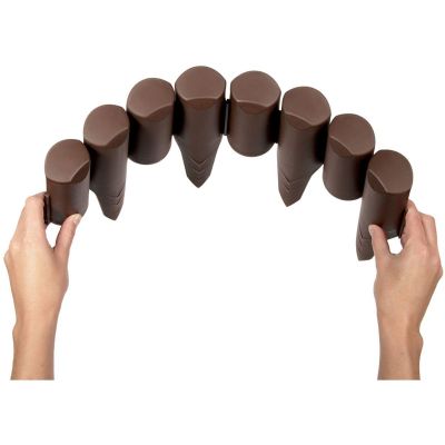 5. Garten-Palisaden-Rasenkanten 250 cm IPBO Braun