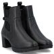 10. Damen-Ankle-Boots aus Leder mit Absatz, gefüttert, schwarz, Rieker 77651-00