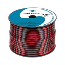 CCA 2,5-mm-Lautsprecherkabel, schwarz und rot