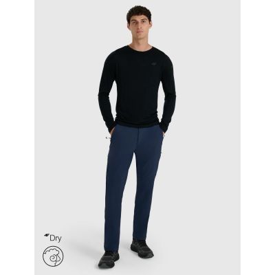 4. Schnelltrocknendes Herren-Trekking-Langarmshirt aus Merinowolle 4F 4FWAW25TFLOM430-20S