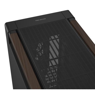 27. ASUS ProArt PA602 Wood Edition Modern Black – Midi-Tower mit Metallfront, Schwarz, Holz