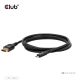 7. CLUB3D CAC-1563 2m USB Typ-C DisplayPort Kabeladapter Schwarz