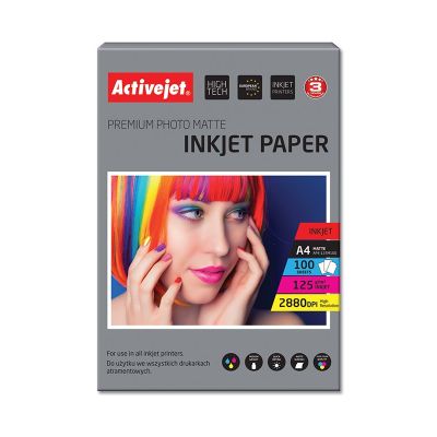 Activejet AP4-125M100 Mattes Fotopapier (A4; 100 Blatt)