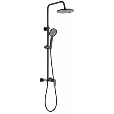 Duschset RIKIA mit Mischbatterie, schwarz