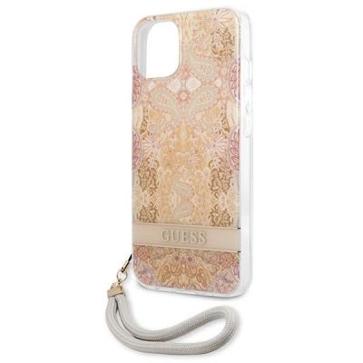 6. Guess GUHCP13SHFLSD iPhone 13 mini 5,4" Gold/Gold Hardcase Flower Strap