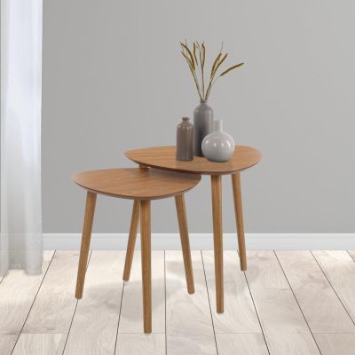 9. Couchtisch-Set mit Holzplatte