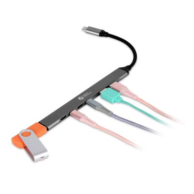 7. BakkerElkhuizen USB-C Hub 7-in-1 (3A+4C) USB Typ-C 5000 Mbit/s Schwarz, Grau