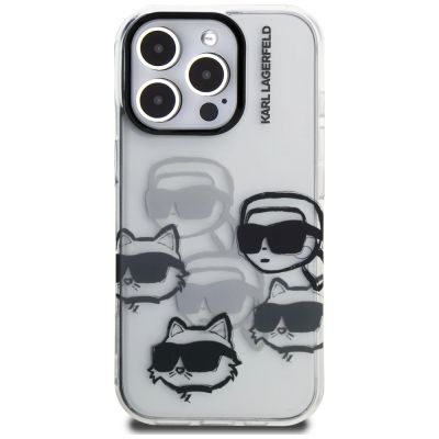 3. Karl Lagerfeld IML Multi K&C Head Pattern Case für iPhone 16 Pro - Transparent
