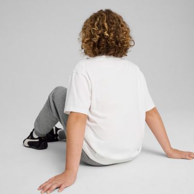 4. Puma ESS Small No. 1 Logo Relaxed Tee für Kinder Weiß 684920 02