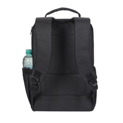 4. RIVACASE RUCKSACK FÜR LAPTOP 15,6" CENTRAL, SCHWARZ, 15L, AUS POLYESTER, TASCHEN FÜR TABLET 10,1", SMARTPHONE, DOKUMENTE UND ZUBEHÖR