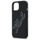 6. Karl Lagerfeld 3D Rubber Signature iPhone 15 Hülle - Schwarz