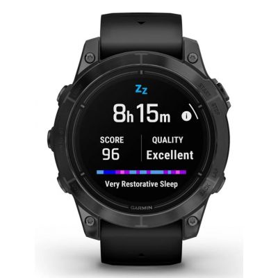11. Garmin EPIX PRO g2 47 mm Schiefergrau Schwarz / Schwarzes Band Sportuhr