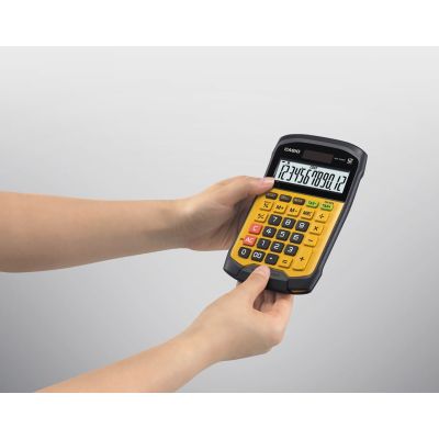 2. CASIO WASSERDICHTER BÜROTASCHENTASCHER WM-320MT-S, 12-stellige Anzeige, abnehmbare Tastatur, 108,5 x 168,5 mm, Schutzart gegen Wasser und Schmutz: IP54