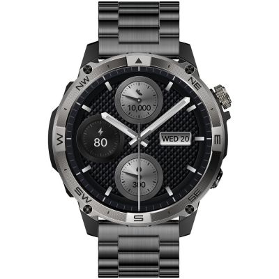 6. Smartwatch Gravity Schwarzes Armband + Armband GT46-2
