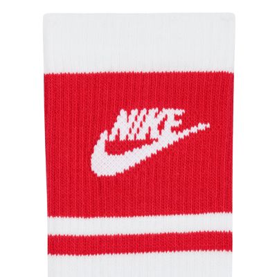 4. Nike Everyday Elevated Crew Socken, 3 Paar, Weiß und Rot, IM7949 900