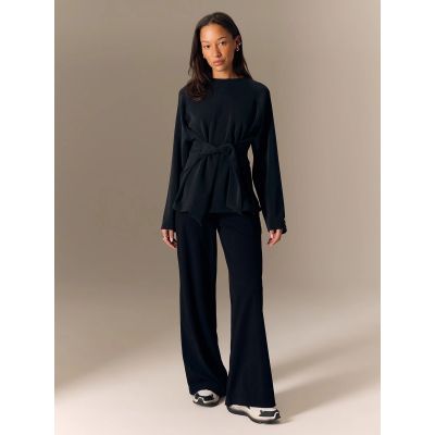 4. Damen-Sweatshirt mit Bindebändern und Modal, reguläre Passform, Größe 4F 4FRSS26TSWSF2784-20S