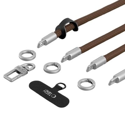 3. Tech-Protect C10S Crossbody-Handytasche (114 cm) + Handschlaufe (31 cm) – braun-titan