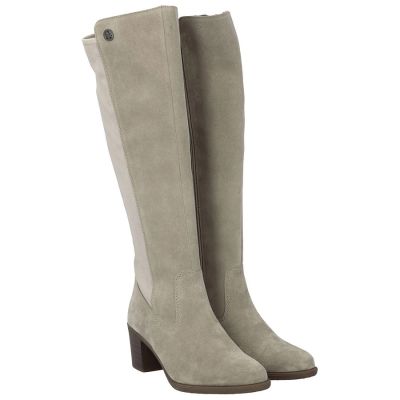 9. Damen-Lederstiefel mit hohem Absatz, gefüttert, beige, Rieker Y2050-60