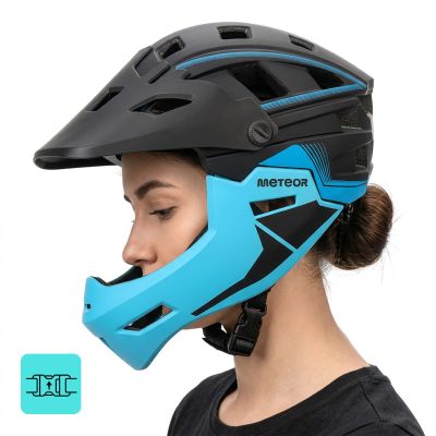 12. Meteor Hydra M Integral-Fahrradhelm 55-58 cm Schwarz/Blau