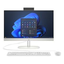 HP ProOne 245 G10 All-in-One-PC, Ryzen 7 77730U, 23,8" FHD IPS-Display (250 Nits), 16 GB DDR4-RAM (3200 MHz), SSD, Radeon Vega 8-KB-Kamera (5 MP) mit IR-Sensor, Windows 11 Pro, Weiß, 3 Jahre Vor-Ort-Service