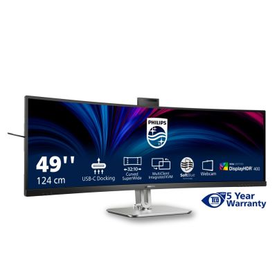 76. Philips 49B2U6900CH/00 Computermonitor 124 cm (48,8") 5120 x 1440 px Dual QHD LCD Schwarz