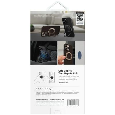 7. Uniq Keva Air Magclick Charging GripFit Case für iPhone 16 Pro - Braun