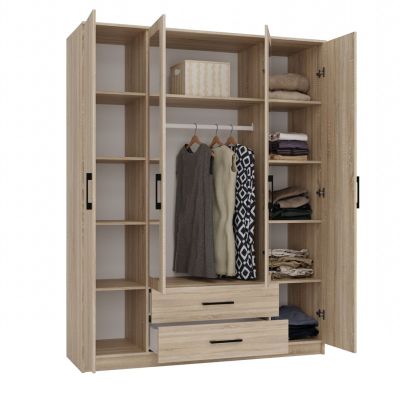 4. ROMANA KLEIDERSCHRANK 160X205 SONOMA MIT SPIEGEL