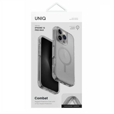 4. Uniq Combat Magclick Ladehülle für iPhone 16 Pro Max – Grau