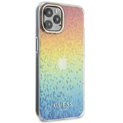 4. Guess IML Faceted Mirror Disco Iridescent Hülle für iPhone 12/12 Pro – mehrfarbig