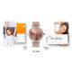 17. VELTORI VT320-1 Damen-Smartwatch, Goldarmband + rosa Silikonarmband