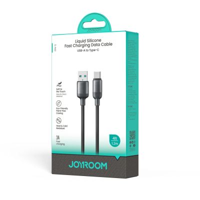 2. Joyroom S-A62 Lively Series 3A Schnelllade-Datenkabel (USB-A auf Typ-C) 1,2 m – Schwarz