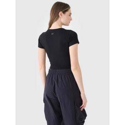 4. Damen Crop Top schlichtes T-Shirt 4F 4FRSS25TTSHF2695-20S