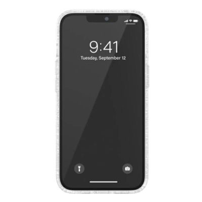 4. Adidas OR Protective Clear Case Glitter für iPhone 13 Pro / iPhone 13 - Transparent Silber