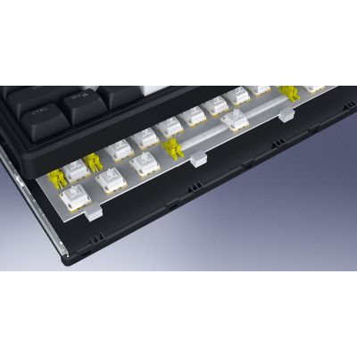 10. HATOR Skyfall Pro Wireless 65 Gaming-Tastatur USB + RF Wireless + Bluetooth QWERTZ US Englisch Schwarz, Grau