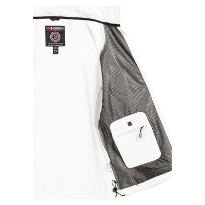 6. Geographical Norway Techno MEN 056 BS3 Herren Sportjacke, schnelltrocknend, mit Kapuze, weiß (WU1060H/GN)