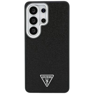 3. Guess Fixed Glitter Triangle MagSafe Hülle für Samsung Galaxy S26 Ultra – Schwarz