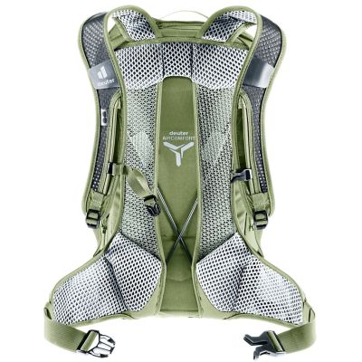 9. Deuter Race Air 14 + 3 Fahrradrucksack, Mineral/Handschuh