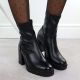12. Schwarze Damen-Stiefeletten mit Blockabsatz Potocki 12419